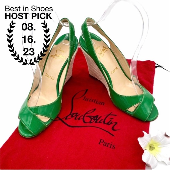 Christian Louboutin Shoes - 👠HP👠EUC Christian Louboutin Marpoil Sanzep Wedges, 37
